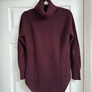 Women's Burgundy Turtleneck Sweater